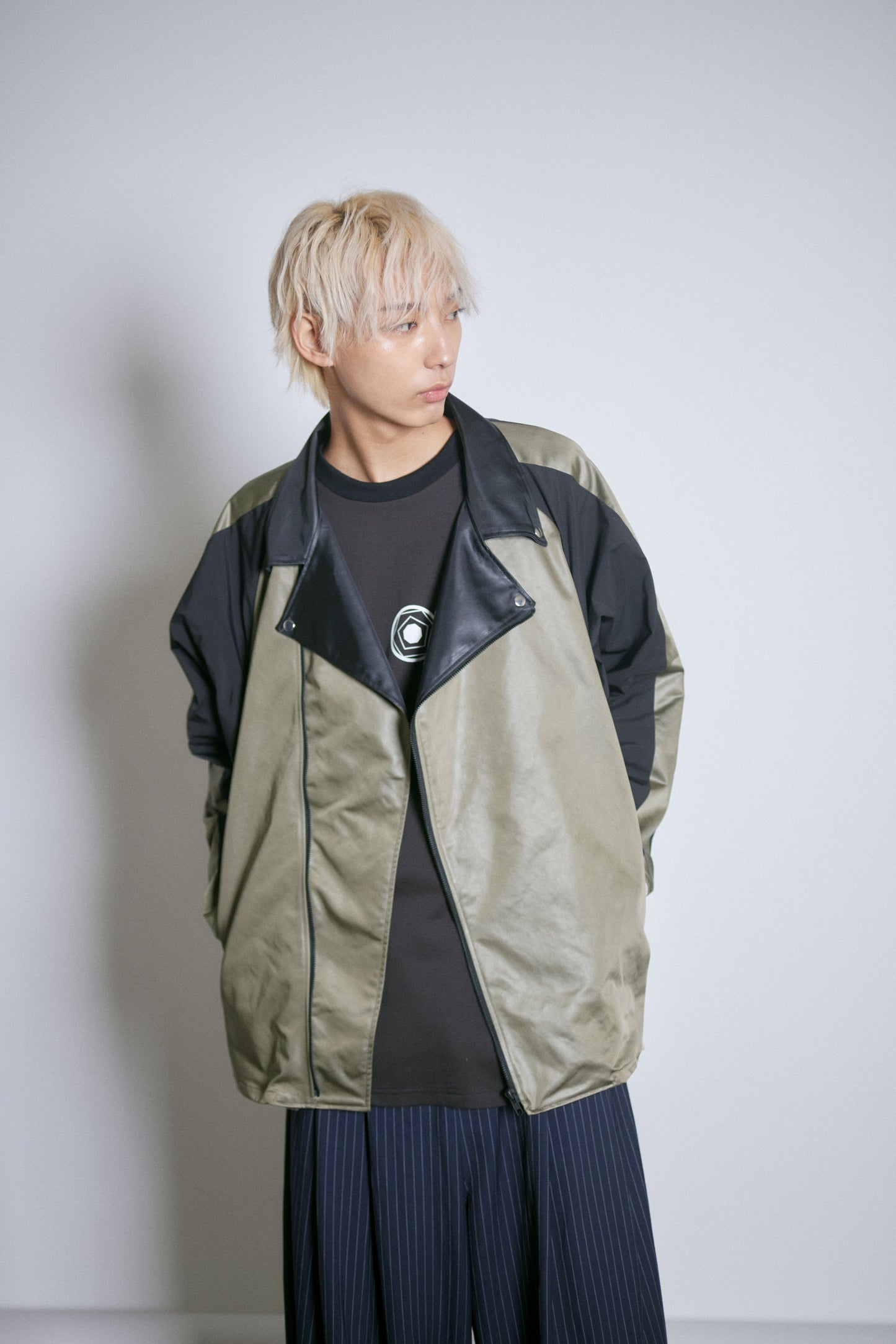 Rider's docking over blouson / Moss green&Black