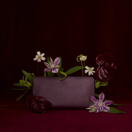 Quiet leather long wallet/Brown[SAMPLE SALE]