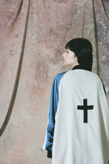 Neo skashirt / Dull White&Blue