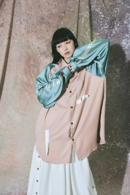 Neo skashirt / Coral&Mint green