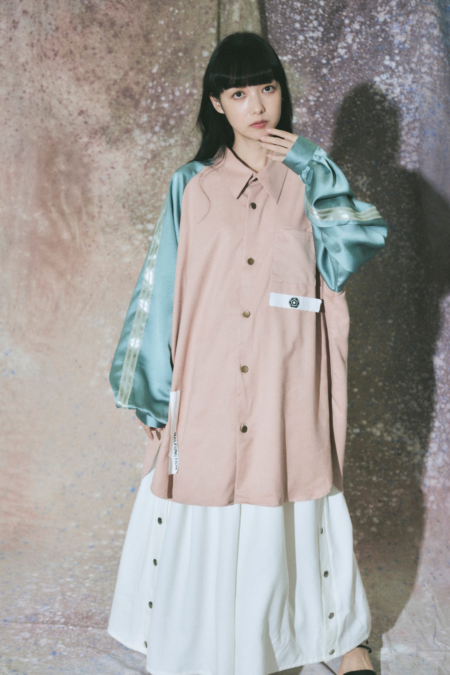 Neo skashirt / Coral&Mint green