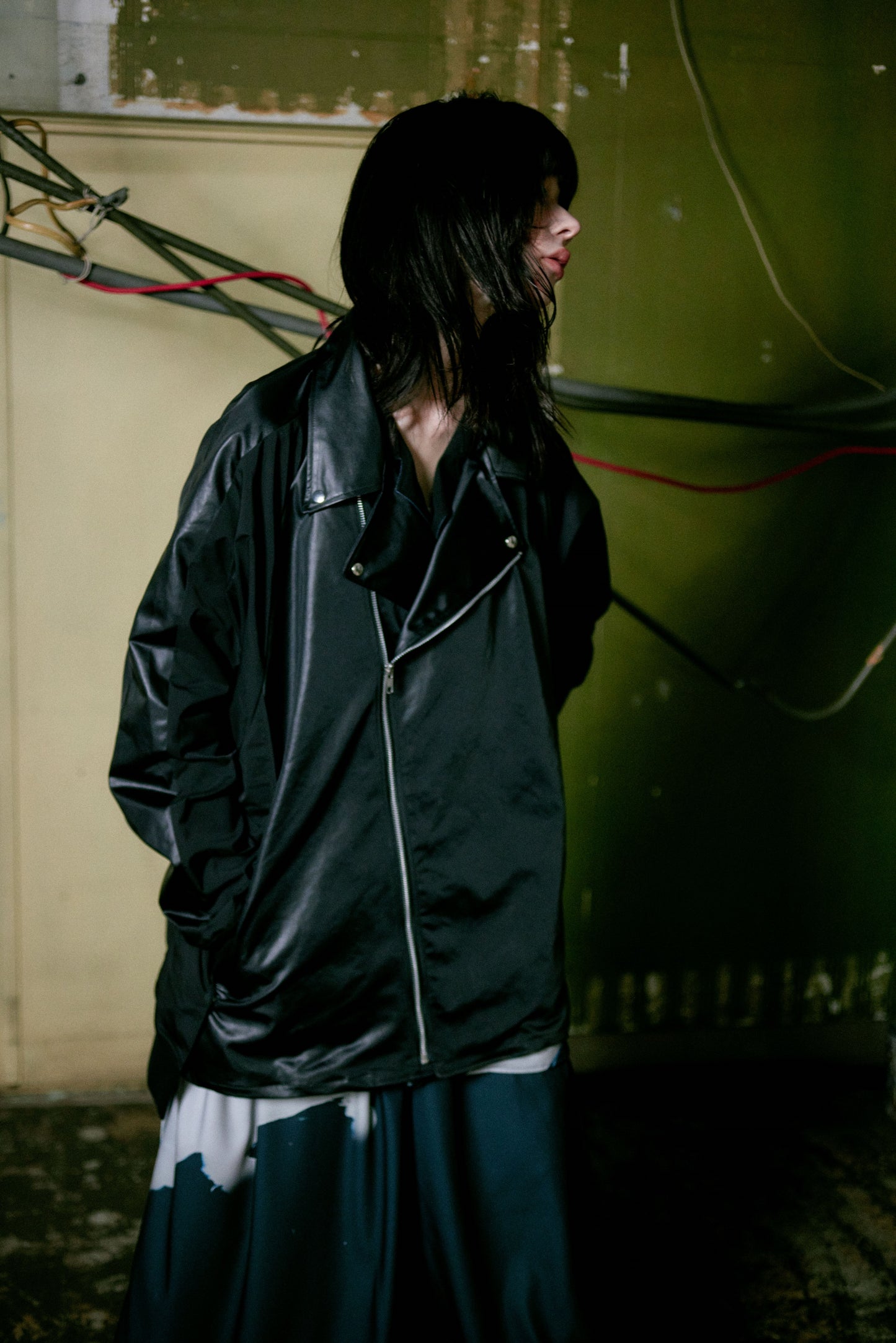 Rider's docking over blouson / Black