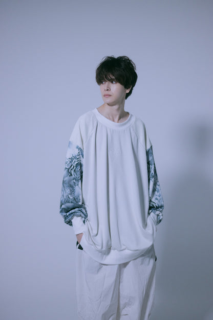 [ Remains ]over size pullover tops / charred