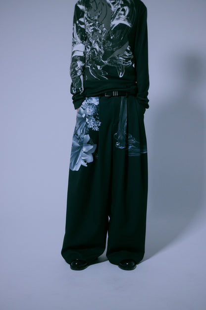 [ Flower of whale falls ] wide slacks
