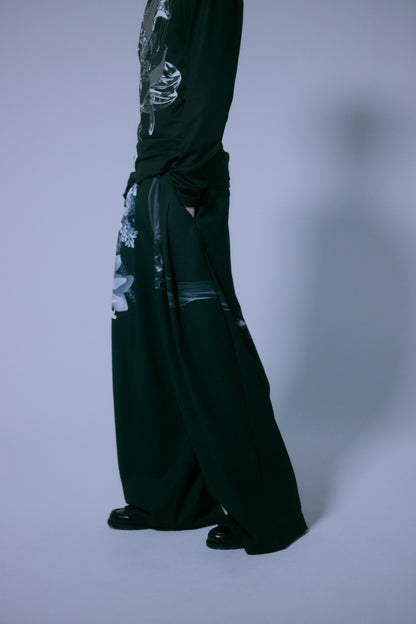 [ Flower of whale falls ] wide slacks