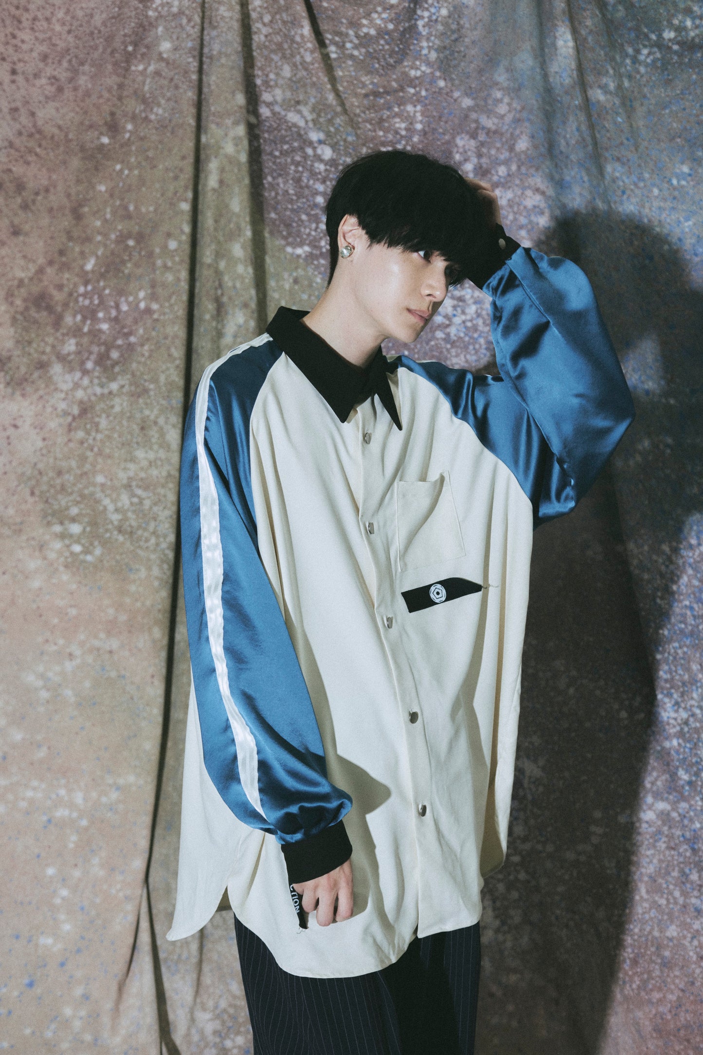 Neo skashirt / Dull White&Blue