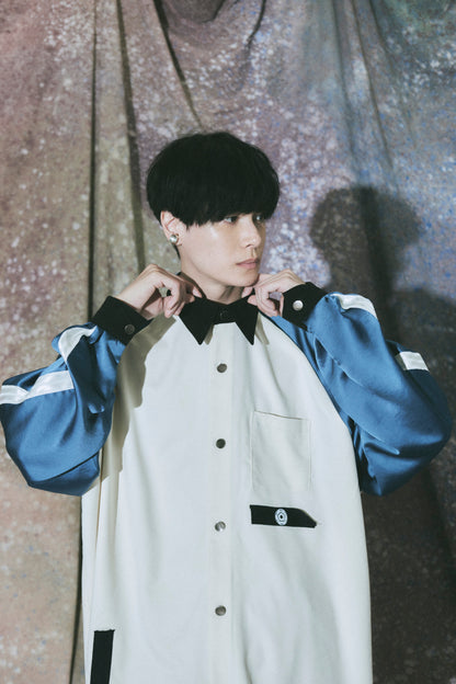 Neo skashirt / Dull White&Blue