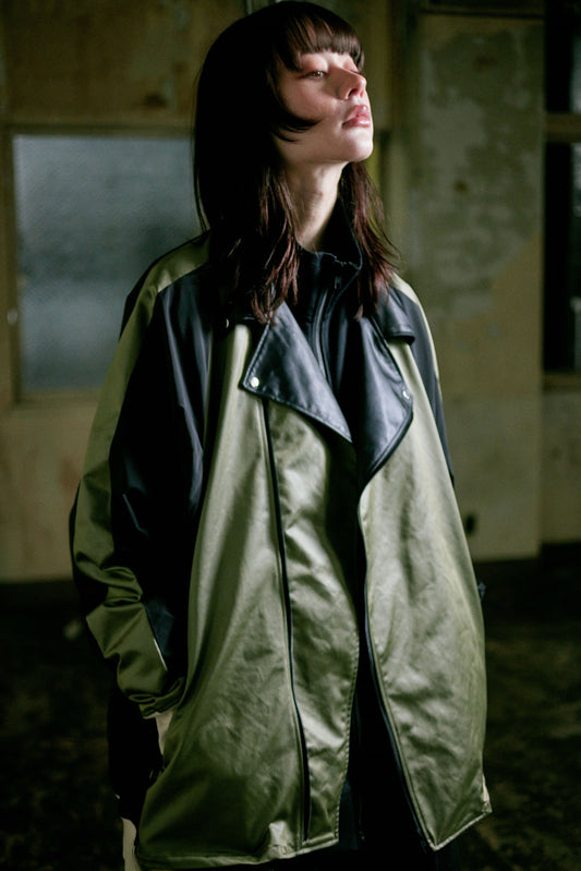 Rider's docking over blouson / Moss green&Black