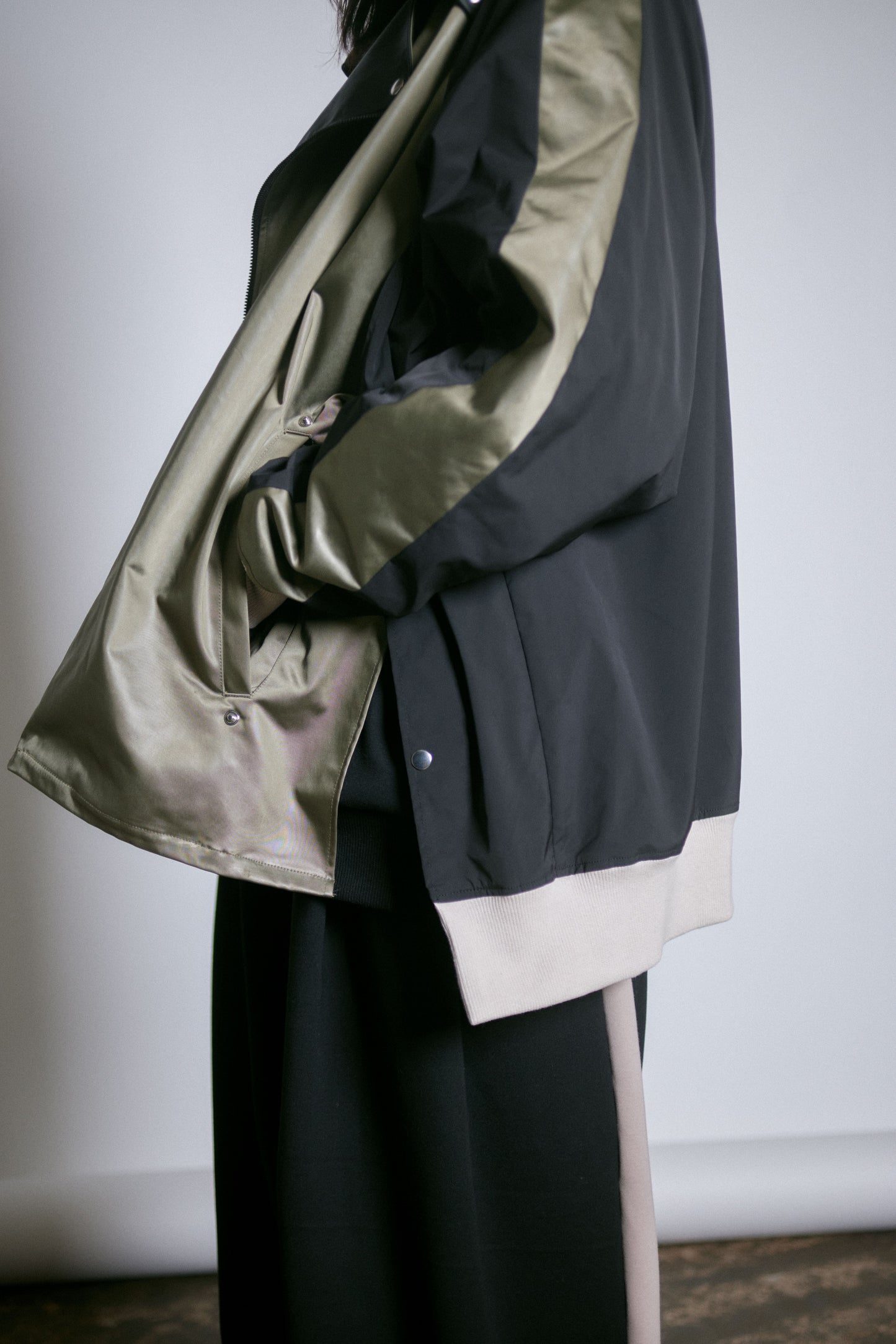 Rider's docking over blouson / Moss green&Black