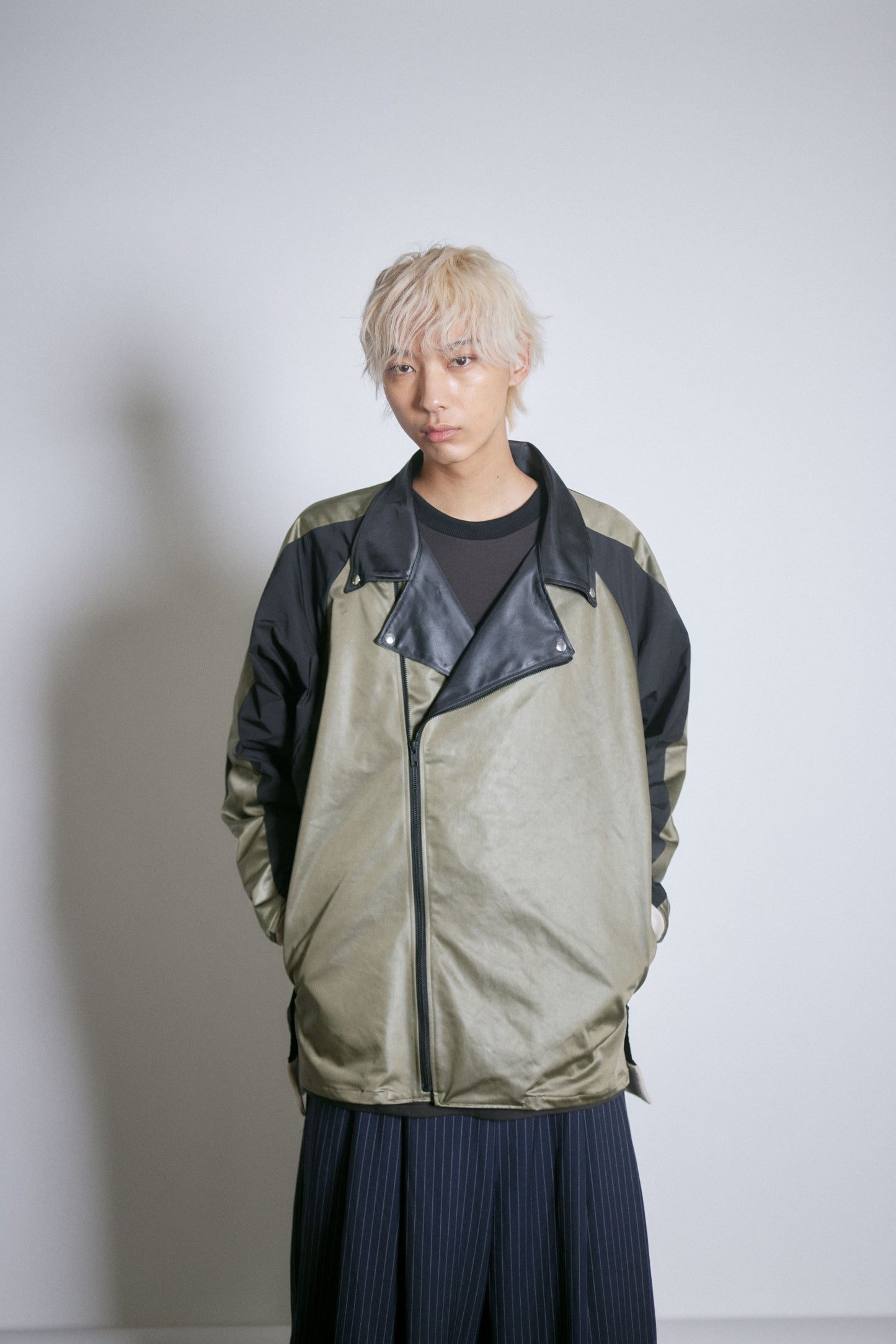 Rider's docking over blouson / Moss green&Black