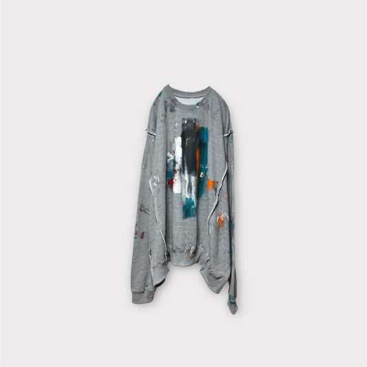 Aggressive paint docking long long sleeve pullover