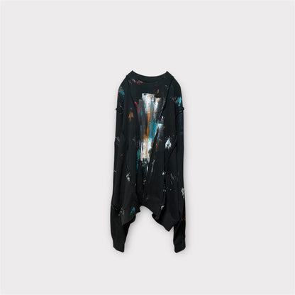 Aggressive paint docking long long sleeve pullover
