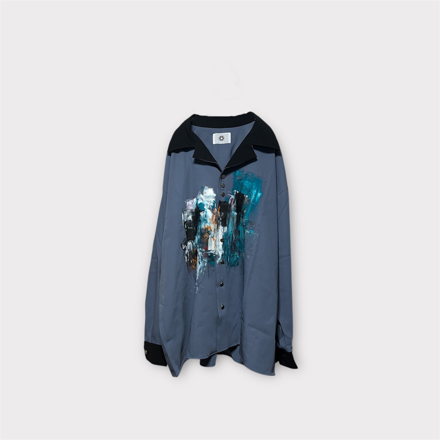 Aggressive paint  open collar shirt