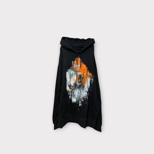 Aggressive paint extra over hoodie