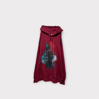 Aggressive paint extra over hoodie