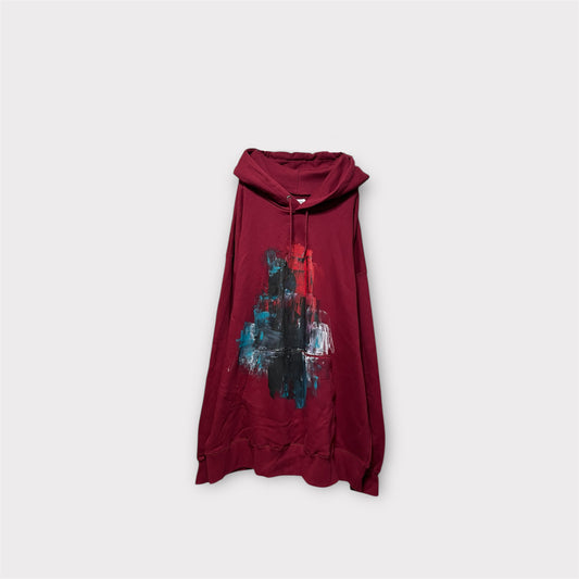 Aggressive paint extra over hoodie