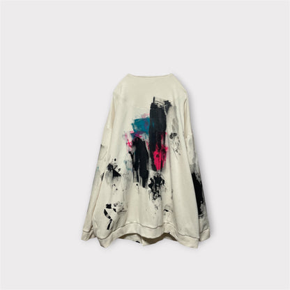 Aggressive paint over cardigan