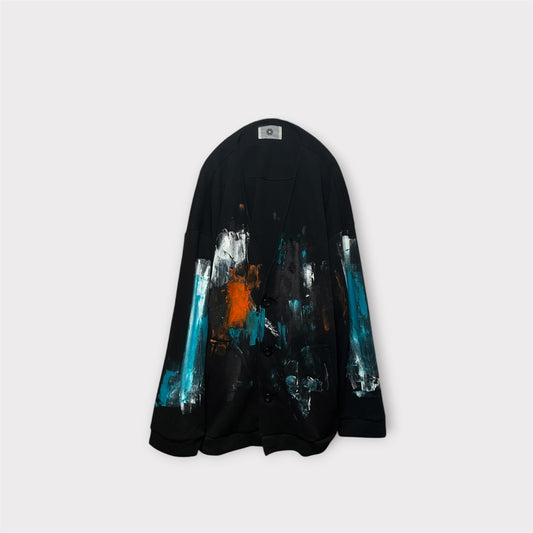 Aggressive paint over cardigan