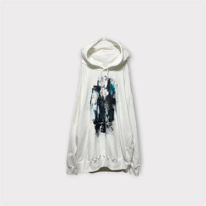 Aggressive paint extra over hoodie