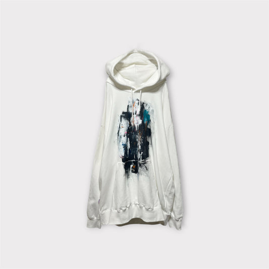 Aggressive paint extra over hoodie
