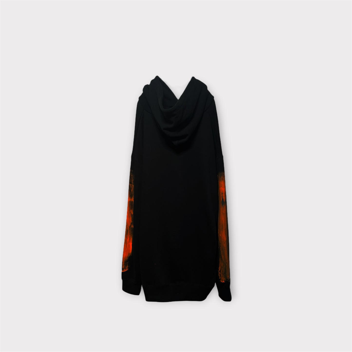 Aggressive paint extra over hoodie