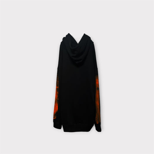 Aggressive paint extra over hoodie