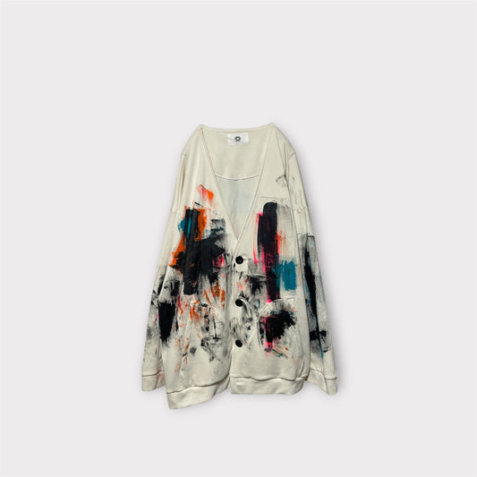 Aggressive paint over cardigan