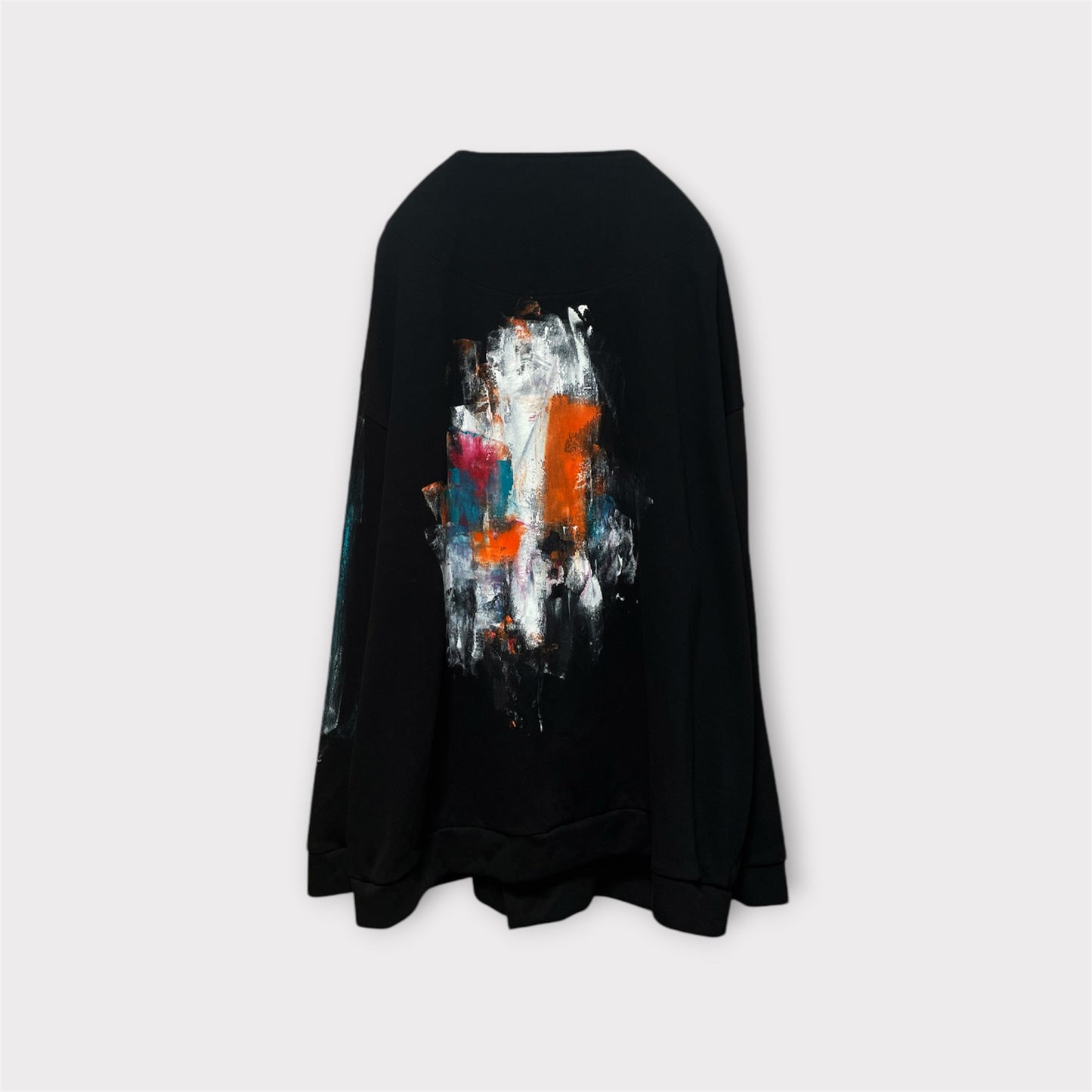 Aggressive paint over cardigan