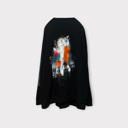 Aggressive paint over cardigan