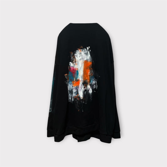 Aggressive paint over cardigan