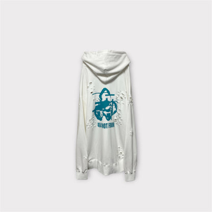 Aggressive paint extra over hoodie