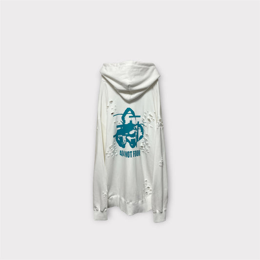 Aggressive paint extra over hoodie