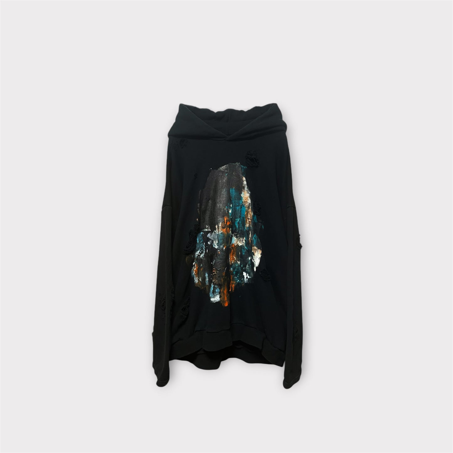 Aggressive paint damage hoodie