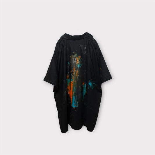 Aggressive paint box half sleeve shirt