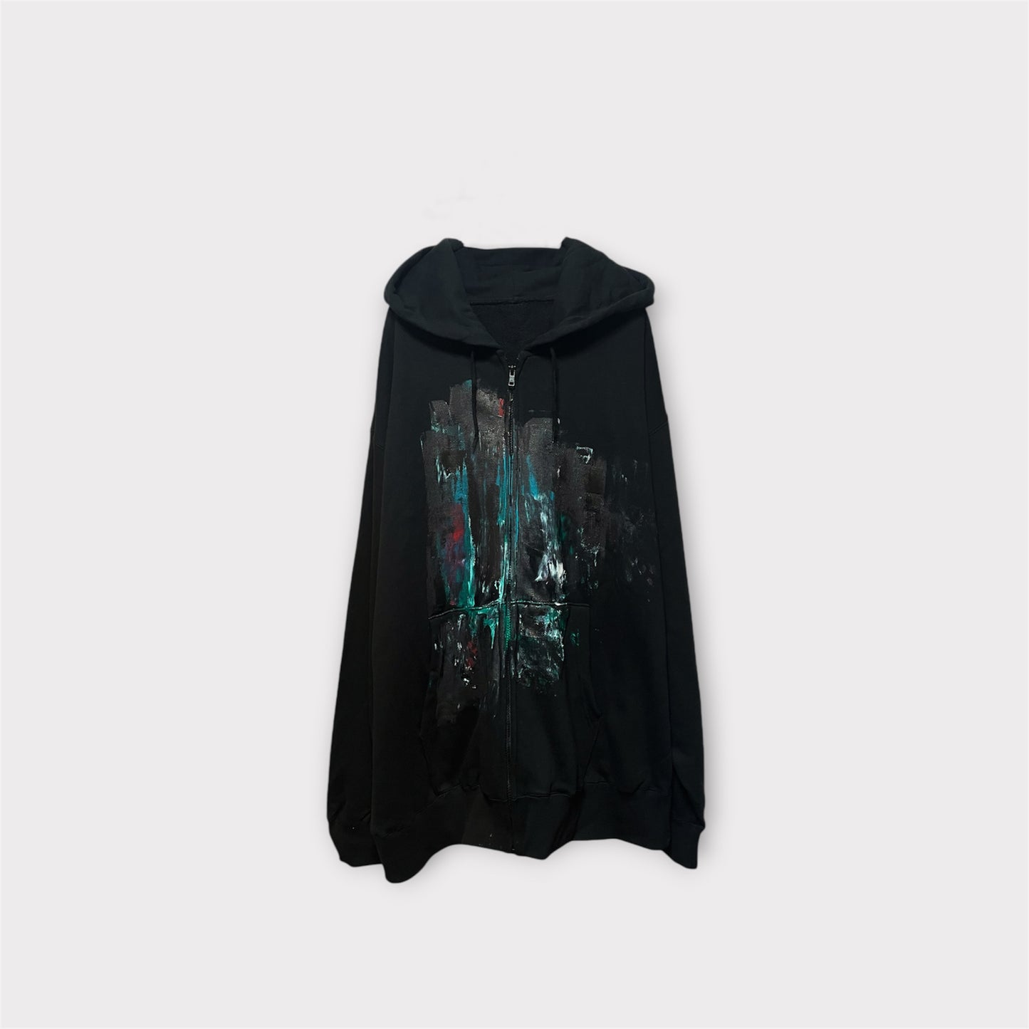 Aggressive paint grange extra over zip hoodie