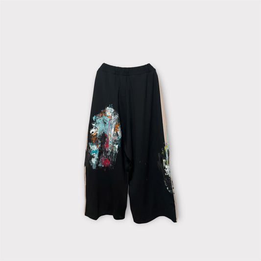 Aggressive paint wide track pants