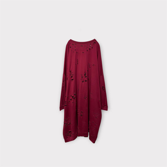 Aggressive paint extra over size long sleeve T-shirt