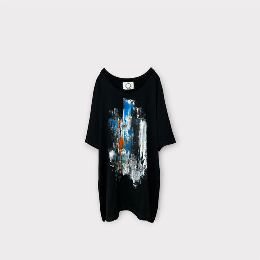 Aggressive paint half sleeve T-shirt
