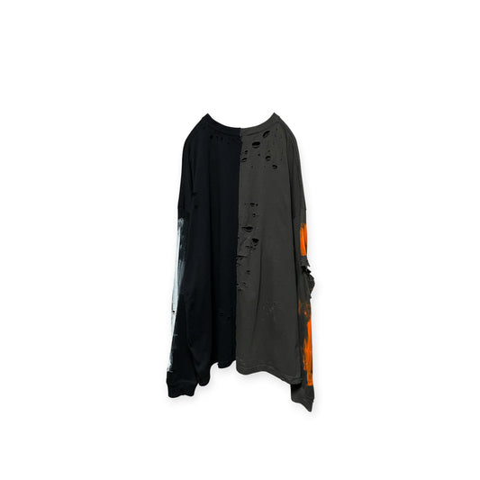 Aggressive paint long sleeve docking T-shirt