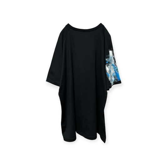 Aggressive paint half sleeve T-shirt