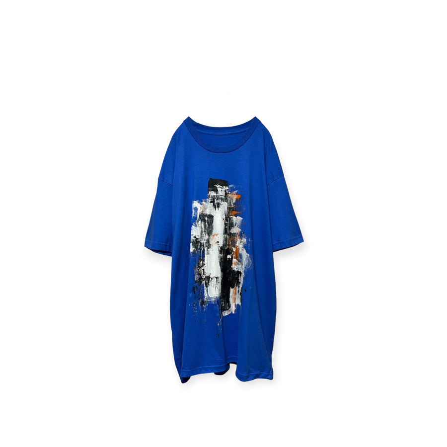 Aggressive paint half sleeve T-shirt