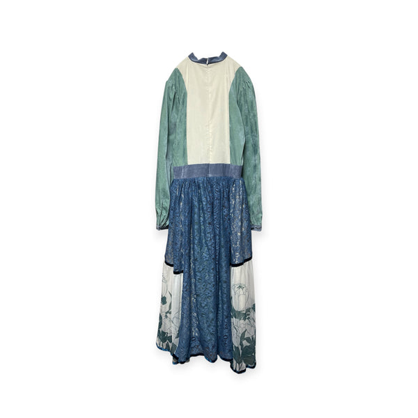 Velour Lace Flower One-piece[SAMPLE SALE]