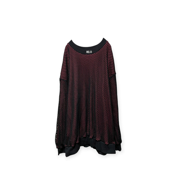 Mesh layered pullover[SAMPLE SALE]