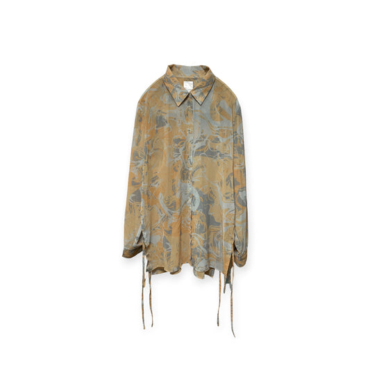 Marble Pattern Sheer Shirt[SAMPLE SALE]