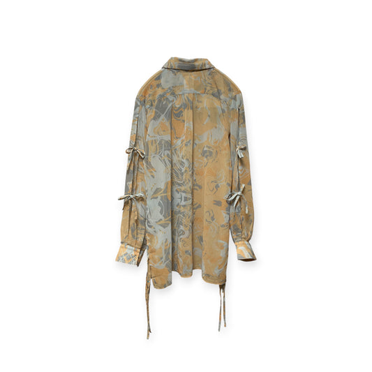 Marble Pattern Sheer Shirt[SAMPLE SALE]