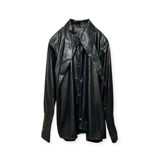 Fake leather shirt/Black[SAMPLE SALE]