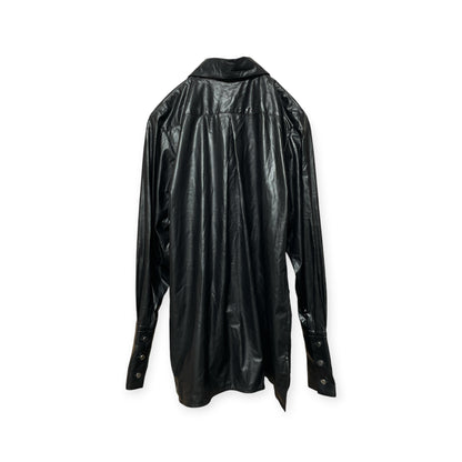 Fake leather shirt/Black[SAMPLE SALE]