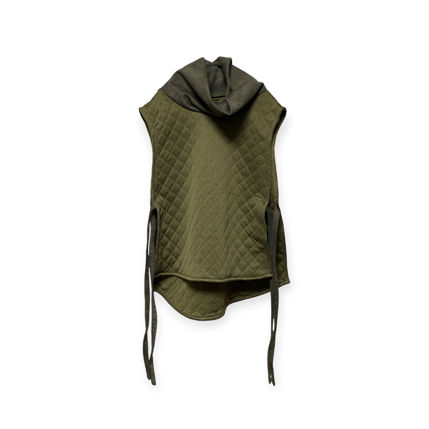 Quilting high neck vest/khaki[SAMPLE SALE]