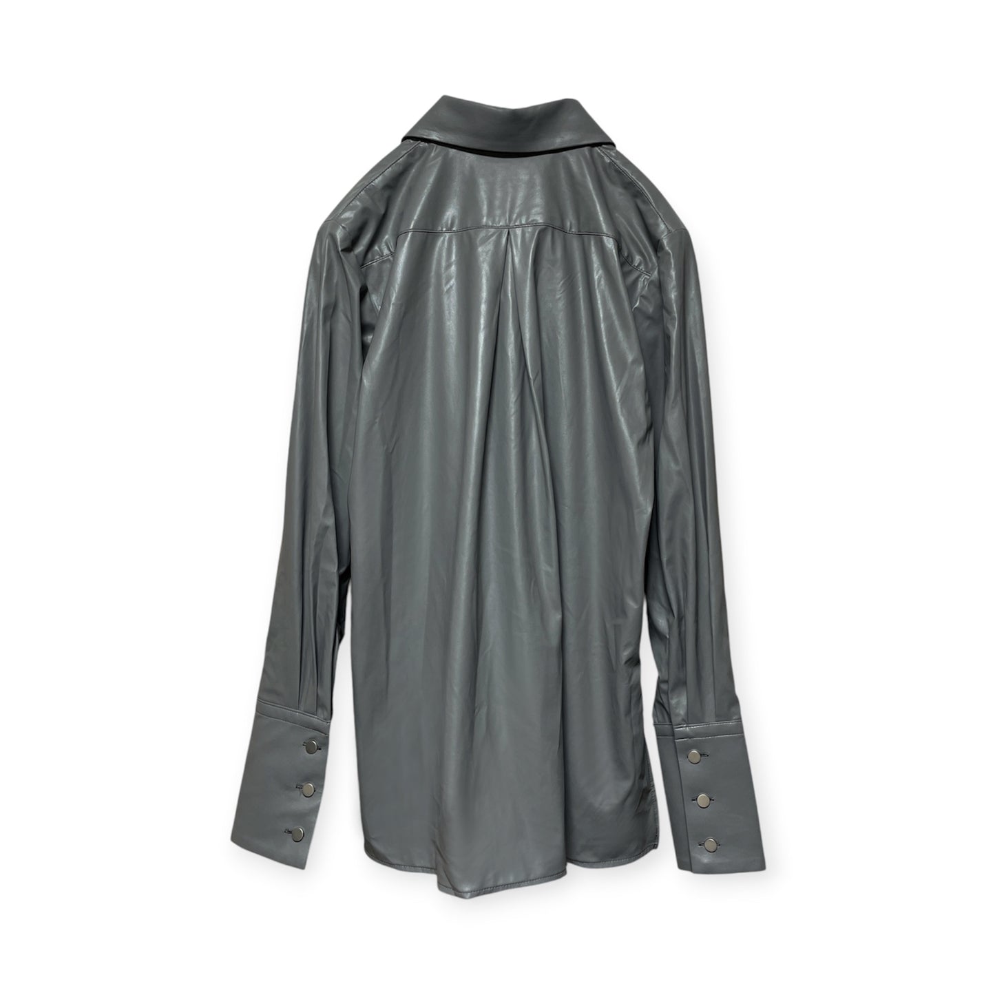 Fake leather shirt/Gray[SAMPLE SALE]