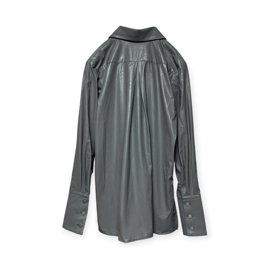 Fake leather shirt/Gray[SAMPLE SALE]
